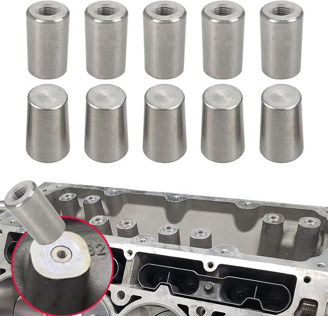 Product image of Engine Plugs Fit for Non-AFM GM Engines 2008-2023 LSX & LT Models 4.8, 5.3, 6.0, 6.2,Non-DOD/AFM Oil Valley Plugs Stainless Steel Material Set of 10