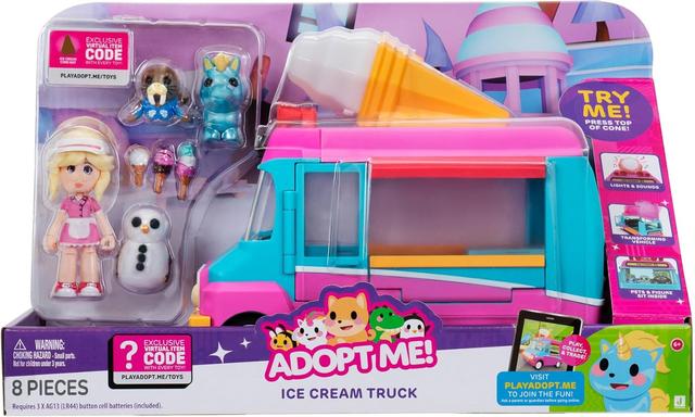 Product image of Adopt Me! Ice Cream Truck - Transforming Vehicle with Lights and Sounds - Top Online Game - Exclusive Virtual Item Code Included - Ages 6+