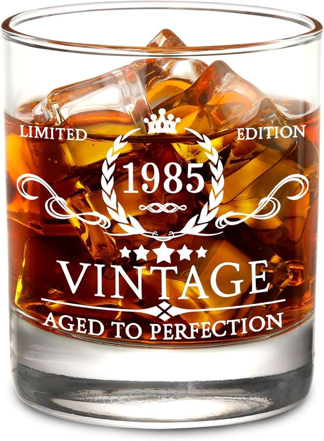 Product image of AOZITA 40th Birthday Gifts for Men - 40th Birthday Decorations for Men, Party Supplies - 40th Anniversary Ideas for Him, Dad, Husband, Friends - 11oz Whiskey Glass