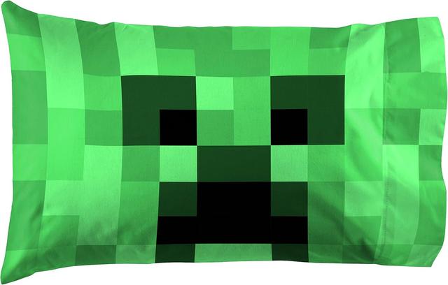 Product image of Jay Franco Minecraft Lone Creeper 1 Pack Pillowcase - Double-Sided Super Soft Bedding