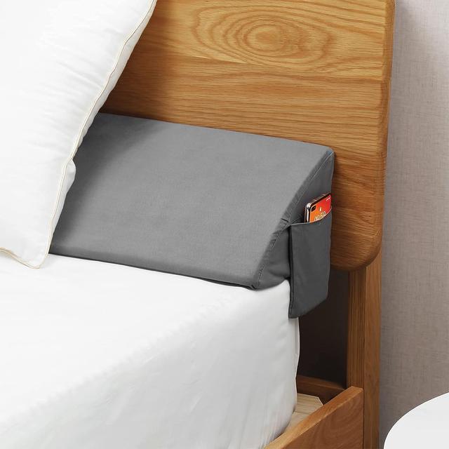 Product image of Vekkia Queen Wedge Pillow Headboard/Bed Wedge Pillow for Headboard/Bed Gap Filler/Headboard Pillow,Pillow Wedge for Headboard Gap(0-6"),Stop Loosing Your Pillows,Phone(Gray 60"x10"x6")