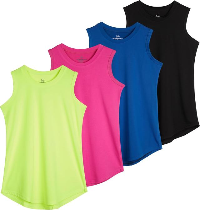 Product image of Real Essentials 4 Pack: Girls Active Dry Fit Performance Tank Top