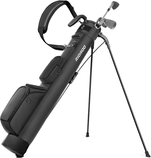 Product image of Golf Stand Bag, Lightweight Par 3 Golf Bag Holds Up to 7 Clubs with Two Way Dividers Cooler Pocket Shoulder Strap and Multiple Storage Pockets for Men and Women