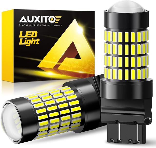 Product image of AUXITO 3157 LED Bulbs Reverse Lights, 102-SMD Chipsets 500% Brighter 3056 3156 3057 4157 LED Bulbs with Projector for Reverse Back Up Lights Tail Brake Signal Parking Lights, 6000K White