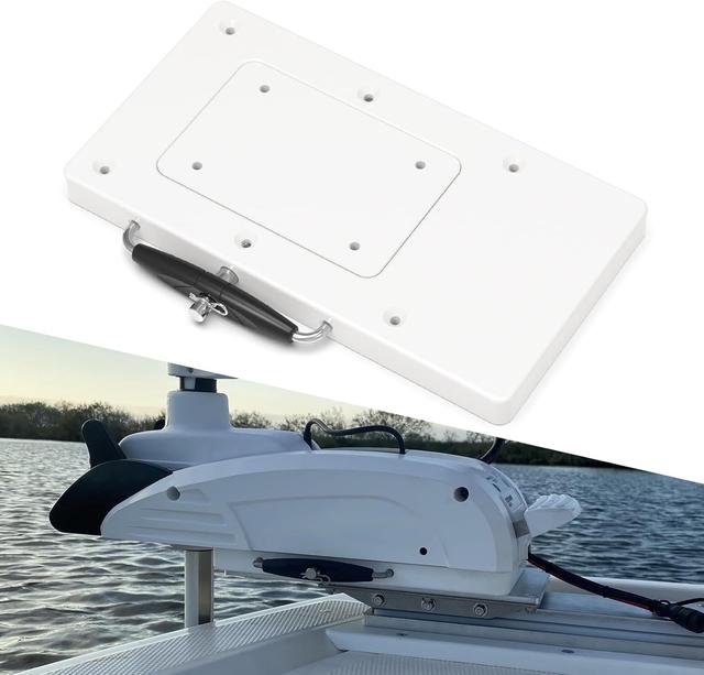 Product image of Trolling Motor Quick Release Mount 1854017 Compatible with Minn Kota Terrova, Riptide ST SP, Ulterra, PowerDrive V2, Deckhand 40 Trolling Motor, Trolling Motor Mounting Bracket, White