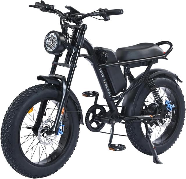 Product image of 750W Powerful Electric Off-Road Bike 45KMH 48V 15.6Ah Detachable Battery Electric Bike 20"" X 4.0"" Fat Tire Electric Bike, Electric Fat Tire Bike, Black
