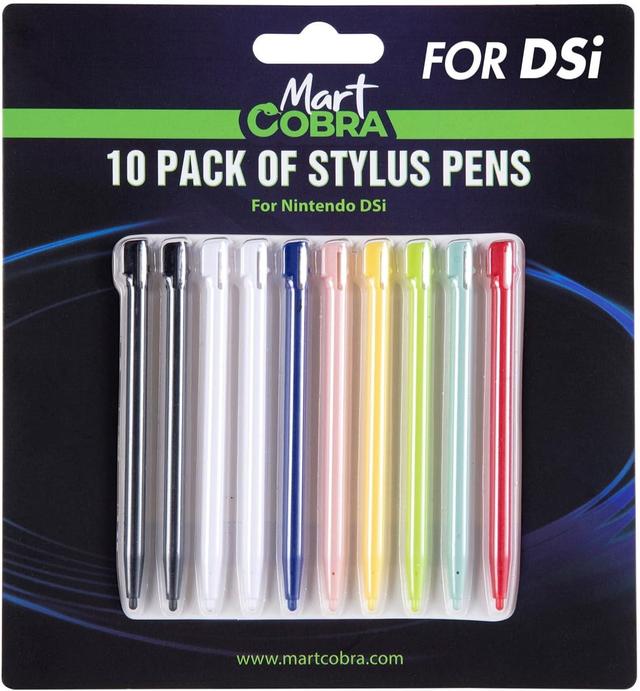 Product image of Mart Cobra Nintendo DSi Stylus 10 Pack - Replacement Stylist Pen - 10 Colorful Nintendo DSi Accessories Stylist Pencil - DSi Stylus for Original Nintendo Gam