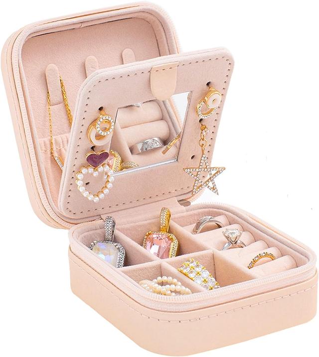 Product image of KElofoN Travel Jewelry Case and Organizer with Mirror - Gift for Women and Girls