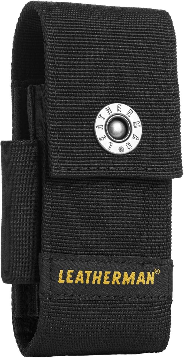 Product image of LEATHERMAN, Premium Nylon Snap Sheath with Pockets, Fits 4" to 4.5” Multi-Tools, Black, Medium