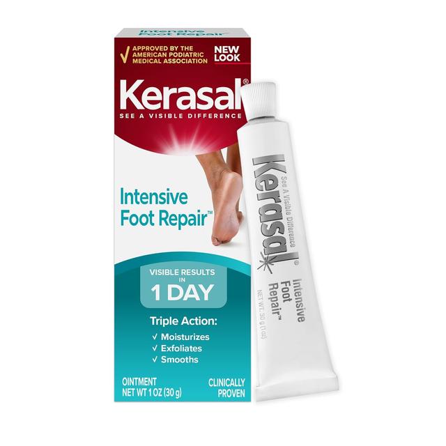 Product image of Kerasal Intensive Foot Repair, Skin Healing Ointment for Cracked Heels and Dry Feet, 1 Oz