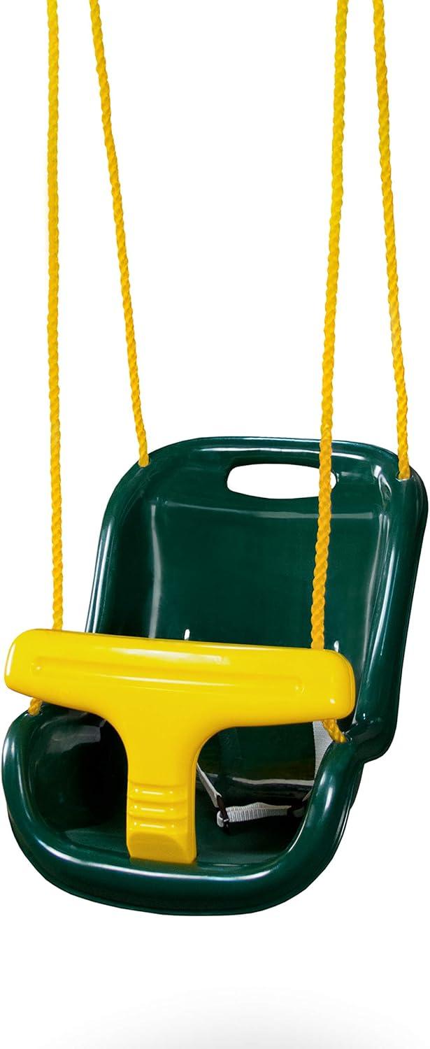 Product image of Swing-N-Slide WS 4001-G Plastic Infant Swing with Nylon Rope Swing Set Attachment, Green w/Yellow