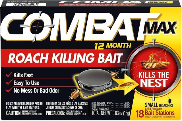 Product image of Combat Max 12 Month Roach Killing Bait, Small Roach Bait Station, Child-Resistant, 18 Count