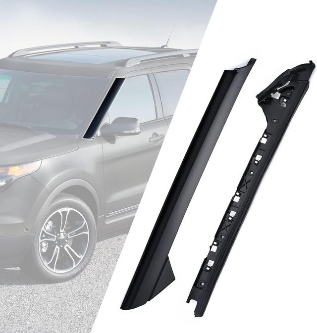 Product image of Windshield A-Pillar Molding Trim Kit Left Driver Side Compatible with 2011-2019 Ford Explorer Replaces: 926-450, BB5Z7803137AA, BB5Z7803145AA