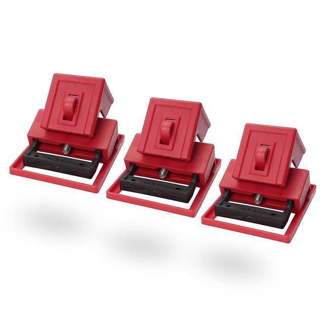 Product image of TRADESAFE Circuit Breaker Lockout Device, 3 Pack, 480/600 Volt, Clamp-on Breaker Lock Out Device, OSHA Compliant, Premium Grade, Large