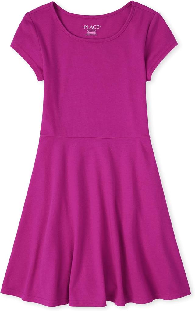Product image of The Children'S Place Girls Short Sleeve Basic Skater Dress
