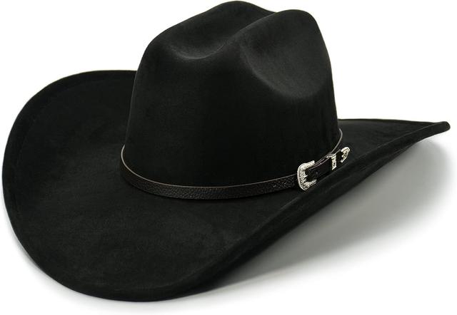 Product image of Cowboy Hat for Women and Men with Shapeable Wide Brim - Felt Cattleman Western Hats for Cowboys and Cowgirls