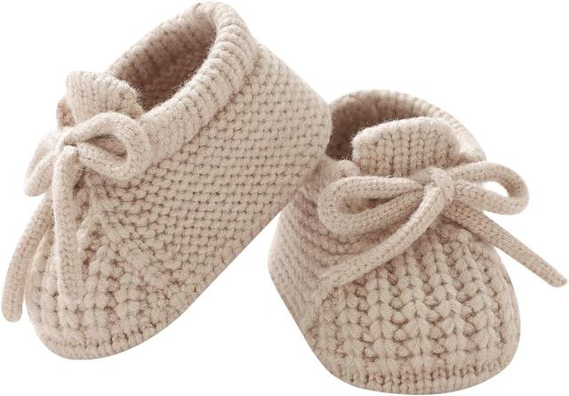 Product image of DovFanny Baby Booties Newborn Baby First Shoes Cozy Warm Knit Soft Booties for Toddler Infant Boy Girl