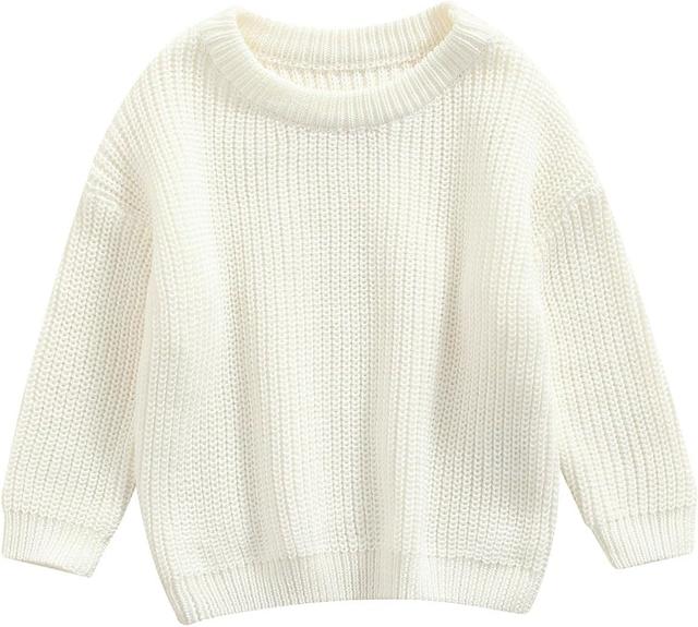Product image of Karwuiio Toddler Baby Girl Boy Knit Sweater Round Neck Long Sleeve Pullover Sweatshirt Fall Winter Clothes