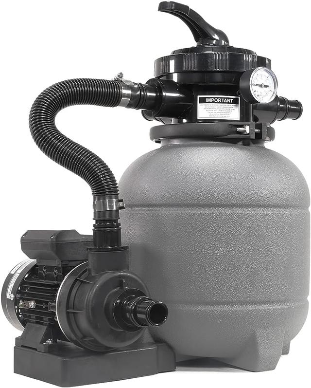 Product image of XtremepowerUS 12" Sand Filter for Above-Ground Swimming Pools Max 2,400GPH 7-Way Multi-Port Valve Pool Pump Up to 10,000 Gallons Strainer Basket Set