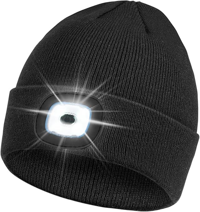 Product image of Fathers Day Dad Gifts from Daughter Son Wife,USB Rechargeable Unisex Knit Cap Gifts for Dad Stepdad Husband Grandpa Uncle Men