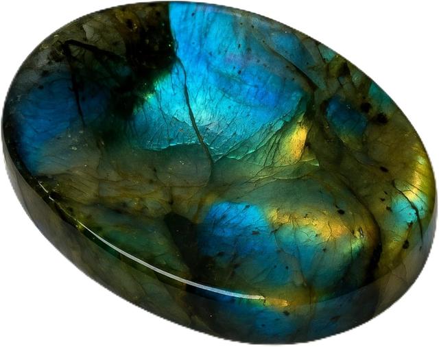 Product image of Labradorite Worry Stone Crystals and Healing Stones - Worry Stones for Stress Relief Gifts - Piedra Crystal Fidget for Meditation, Calming, Relaxation