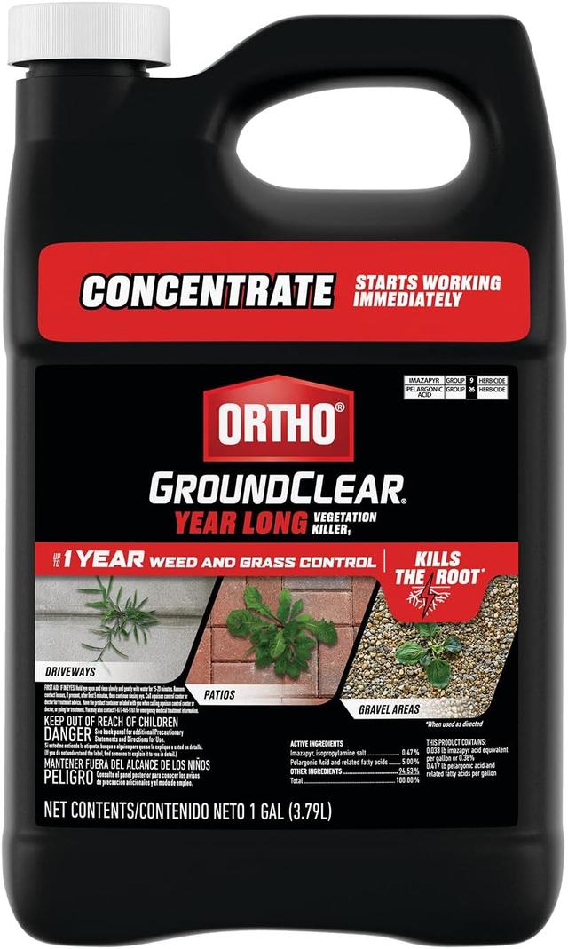 Product image of Ortho GroundClear Year Long Vegetation Killer1 Concentrate, Kills Weeds and Grasses, Prevents Unwanted Weeds and Grasses for up to 1 Year, 1 gal.