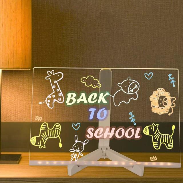 Product image of Acrylic Dry Erase Board with Light 11.8’’ x 7.9’’, Led Drawing Board for Kids,Light up Dry Erase Board with Adjustable Bracket for Office School Home (11.8’’ x 7.9’’)