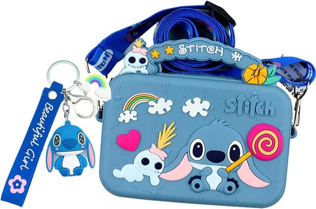 Product image of Kawaii Stich Crossbody bag with Adjustable Shoulder Strap, Handbag with Zipper, Badge Wallet with Lanyard, Wallet Purse Shoulder Bag Coin Pouch Accessories Money Bag for Students Teens Girls