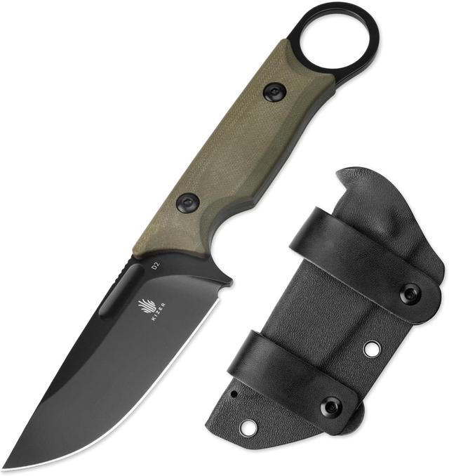 Product image of Kizer Cabox Fixed Blade Knife, 3.36" D2 Steel Fixed Blade Hunting Knife G10 Handle with Sheath, Survival Camping Knives 1048A3