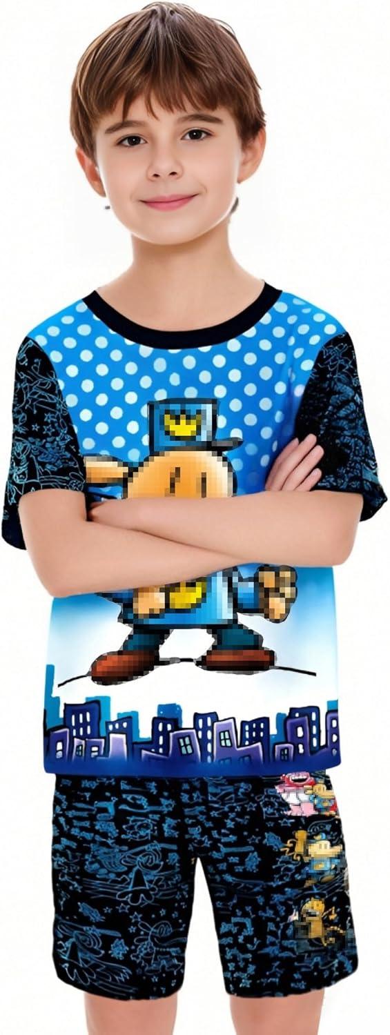 Product image of Kids Novelty Shorts Set Boys Girls Cartoon Movie Clothing Set Novel Comic Home Wear Casual Outfit
