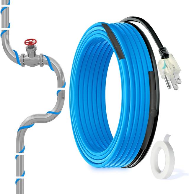 Product image of MAXKOSKO 6 Ft. 120 V Heat Tape for Water Pipes, Self-Regulating Heating Cable for Metal And Plastic Pipes