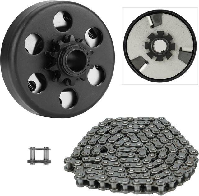 Product image of Centrifugal Clutch, Go Kart Clutch 3/4 Bore 10T with #40 41 420 Chain for Mini Bike, Go Kart, predator 212, Lawnmower and Honda GC GX 2-6.5HP Engine GC160 GC190 GX120 GX140 GX160 GX200