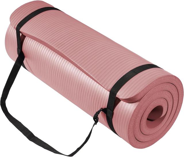 Product image of Yoga Mat, One-Inch Extra Thick High Density Exercise Mat, Anti-Tear Exercise Yoga Mat with Carrying Strap, Suitable for Various Yoga Exercises