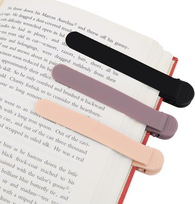 Product image of SMUK 3pcs Automatic Bookmark, Silicone Book Marks for Reading Women, Men, Kids, Book Lovers, Cute Unique Book Markers for Reading, Reading Accessories Gifts for Book Lovers