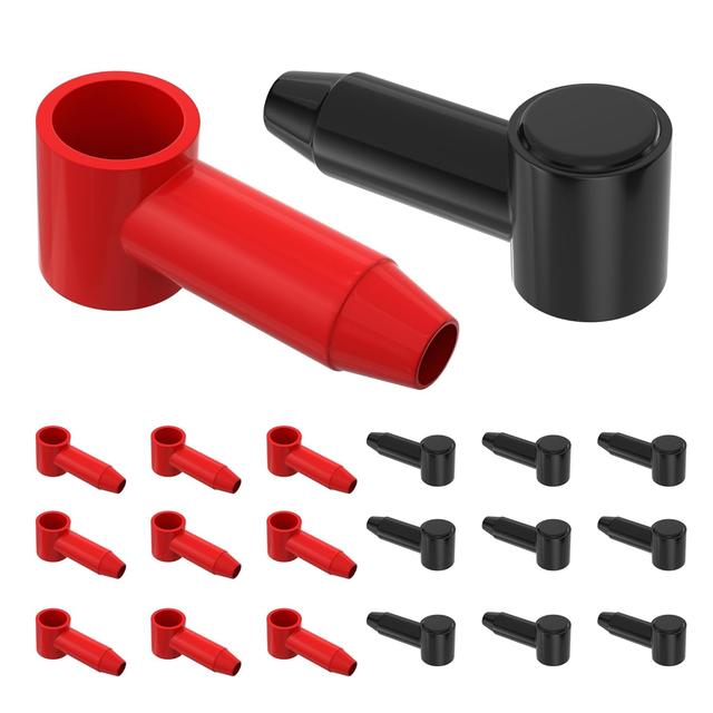 Product image of 20pcs Battery Terminal Cover Silicone Battery Terminal Protector Boot Fit for 10 AWG - 4 AWG Wire Terminal for Power Junction Block Automotive Car Truck