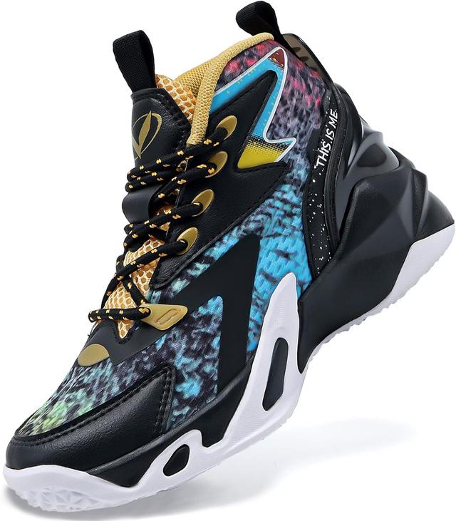 Product image of VITUOFLY Kids Basketball Shoes Boys Air Cushion Sneakers Girls Mid Top School Hoops Shoes Non-Slip Outdoor Sports Running Gym Comfortable Durable Little Kid/Big Kid