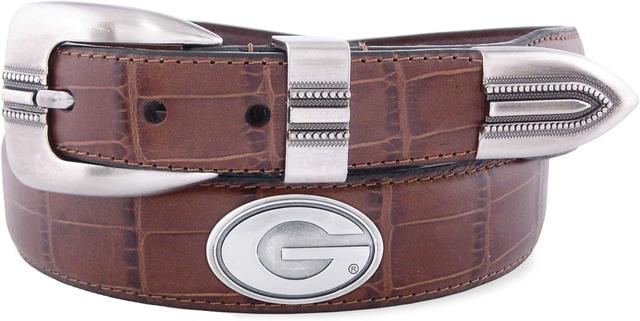 Product image of NCAA Georgia Bulldogs Crocodile Tip Leather Concho Belt