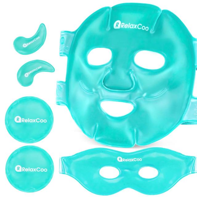 Product image of Ice Face Eye Mask for Dark Circles and Puffiness Cold Warm Compress, Gel Cold Cooling Face Mask Package for Women and Men, Migraines, Headache, Stress and Relaxation