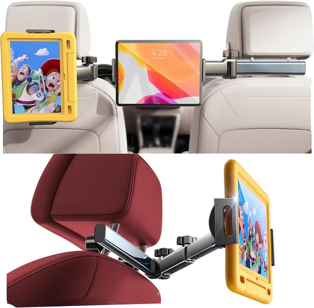 Product image of LISEN 3 in 1 for iPad Holder for Car Accessories for Women Interior Road Trip Camping Essentials Tablet Holder Backseat Car Organizer Car TV for Back Seat Headrest iPad Car Mount Kids Fire Tablet