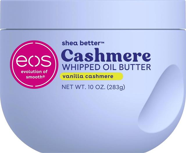 Product image of eos Cashmere Whipped Oil Body Butter, Vanilla Cashmere, 72 Hour Weightless Moisture For Dry Skin, Rich Formula and Deep Hydration, Body Care, 10 oz