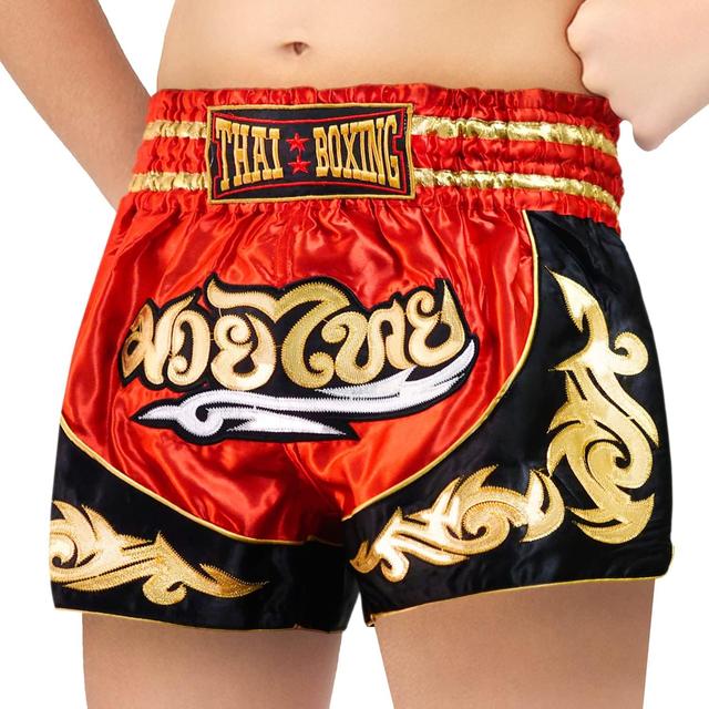 Product image of Youth Muay Thai Shorts for Kids (4 Years - 10 Years) Boxing Kickboxing MMA Training Trunk for Boys and Girls
