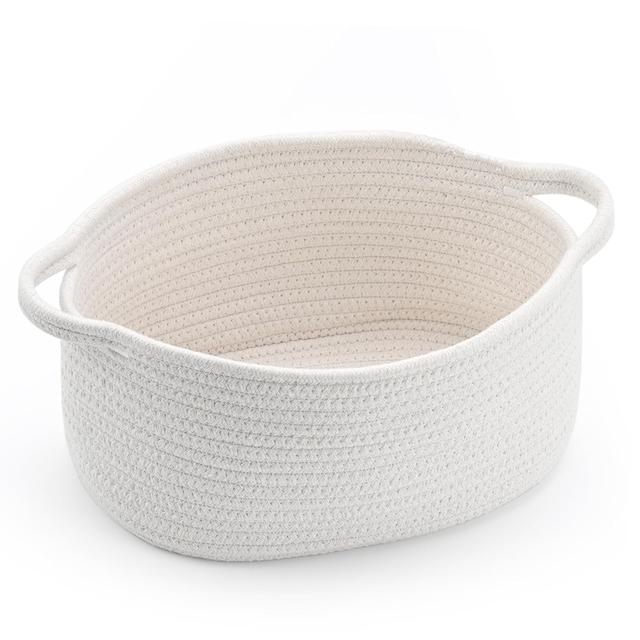 Product image of Cute Woven Basket with Handles – Baskets for Gifts Empty, Ideal for Baby Shower, Birthday, Father’s Day – Decorative Nursery Organizer Bin for Baby Toys, Books, Pet Supplies (13"x8"x6")