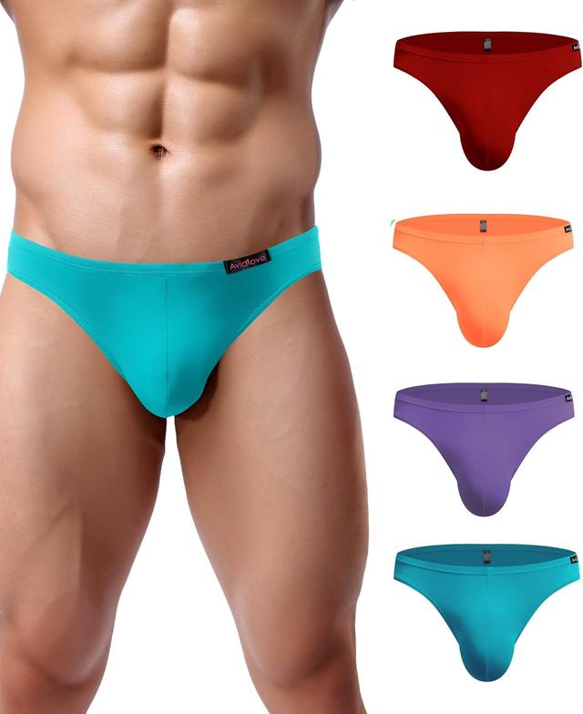 Product image of Avidlove Mens Bikini Underwear Low Rise Briefs Microfiber Underpants 4 Pack