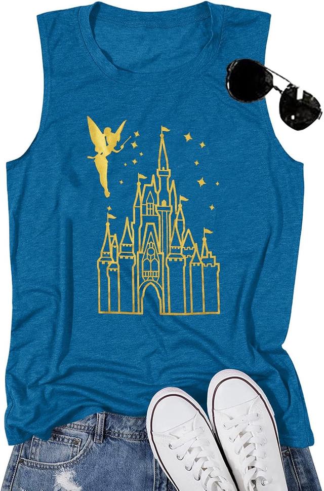 Product image of Magical Tank Tops Women Magic Kingdom Tank Fairy Castle Tshirt Girls Trip Tee Family Vacation Shirt Summer Sleeveless Tops