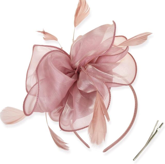 Product image of DRESHOW Fascinators Hat Tea Party Headwear Ribbons Feathers on a Headband and a Clip for Girls and Women