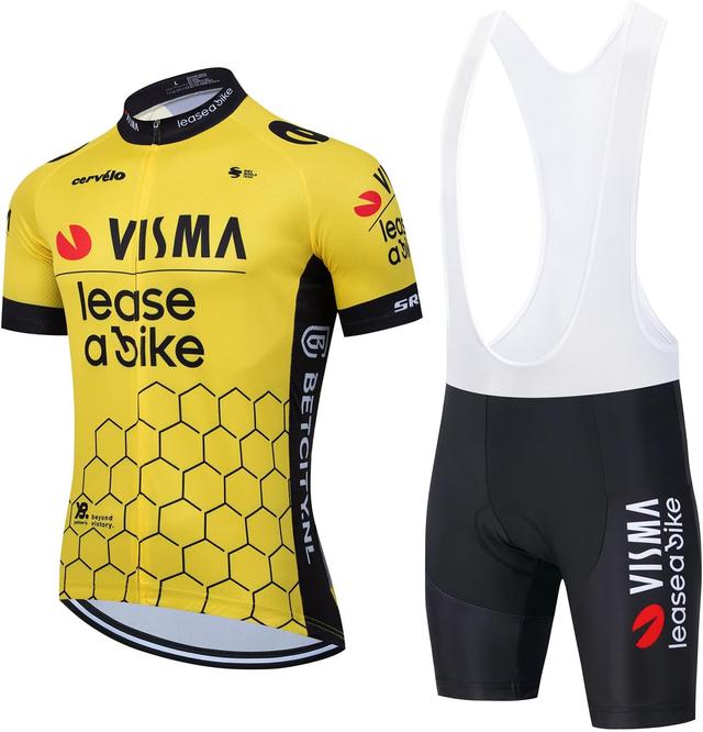 Product image of Cycling Jersey Men Set Bib Shorts Set Summer Mountain Bike Bicycle Suit Anti-UV Bicycle Team Racing Uniform Clothes