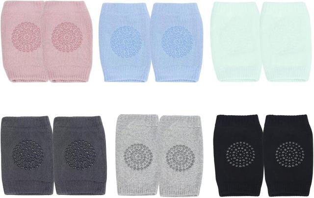 Product image of PandaEar Baby Crawling Knee Pads, 6 Pairs Non-Slip Knee Protectors for Infants & Toddlers 6-24 Months, Soft & Breathable Baby Knee Pads