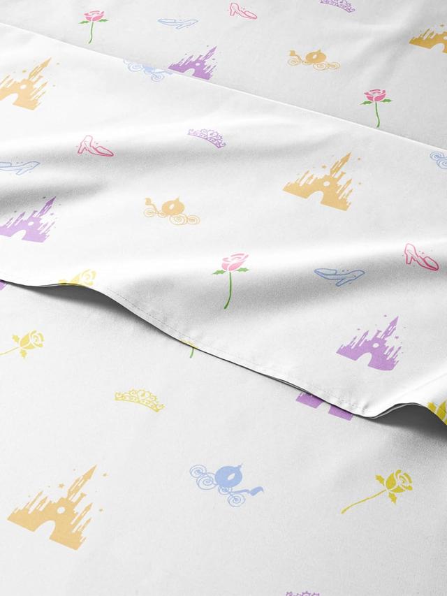 Product image of Kids Full Size Princess Bed Sheets - 4 Piece Kids Princess Sheet Set - Castle Themed Bedding - Ultra-Soft, Cute & Cozy - Breathable & Machine Washable - Rose Bed Set for Boys, Girls, Teens & Toddlers