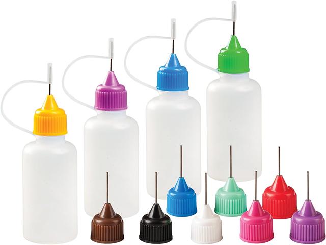 Product image of Free Hand Precision Applicator Bottle 1 Oz. 4 Needle Tip Squeeze Bottles and 12 Tips for Acrylic Painting, DIY Quilling and Paper Craft