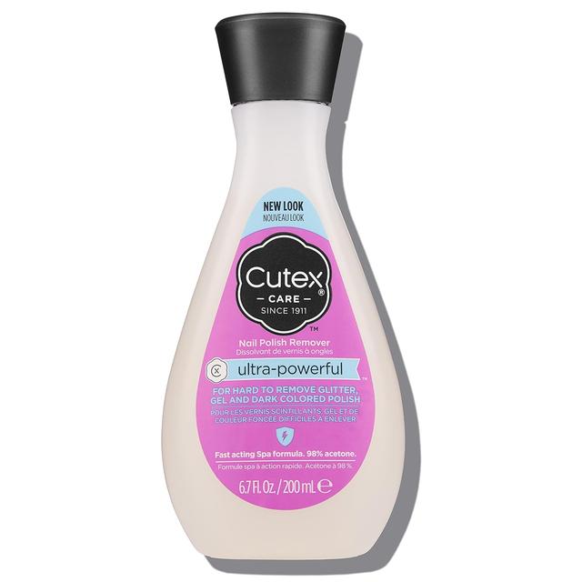 Product image of Cutex Gel Nail Polish Remover, Ultra-Powerful & Removes Glitter and Dark Colored Paints, Paraben Free, 6.76 Fl Oz